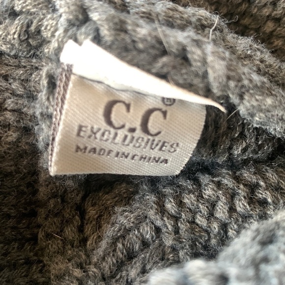 Charming Charlie Gray Knit Beanie Cap Size‎ OS - Picture 5 of 5